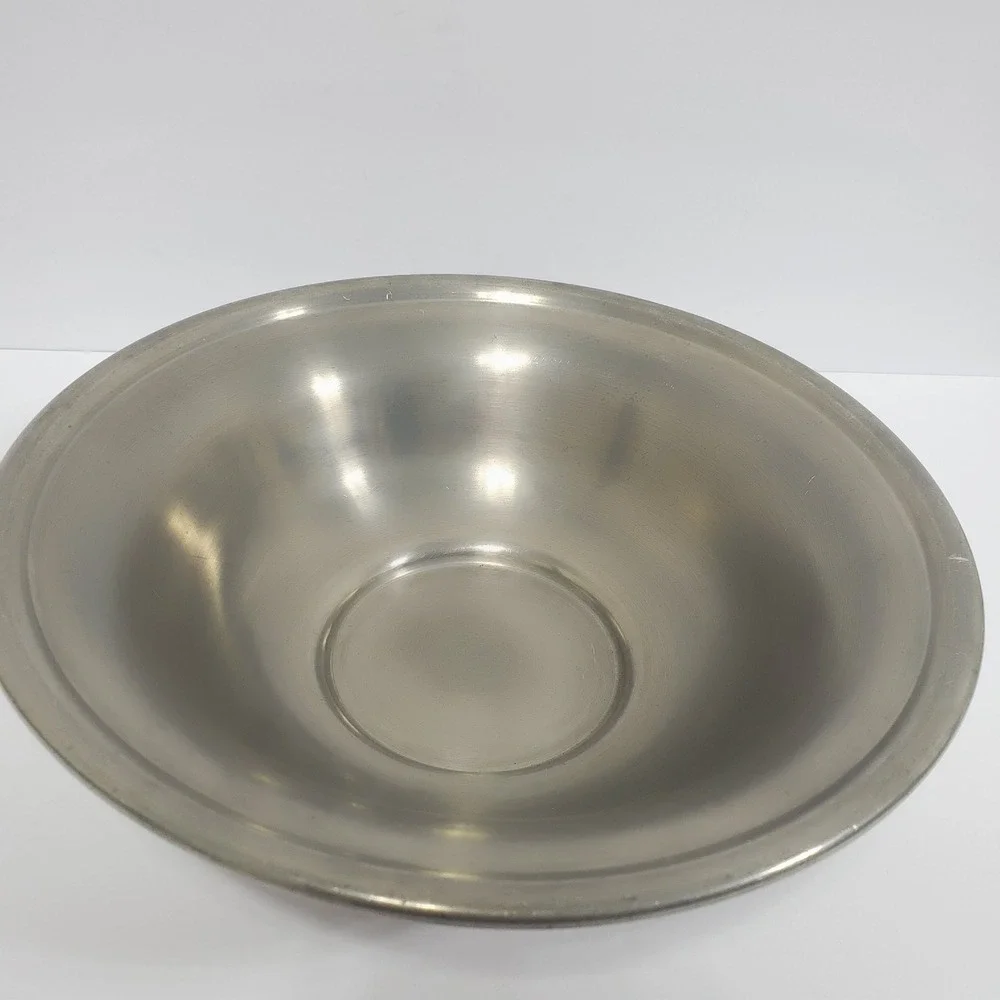 Colonial CCC Pewter Bowl 9.75in  Vintage Decor Wide Rim Brushed Vintage